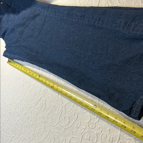 H&M Women's High Rise Wide Leg Dark Blue Jeans. Size 6 - Picture 8 of 8